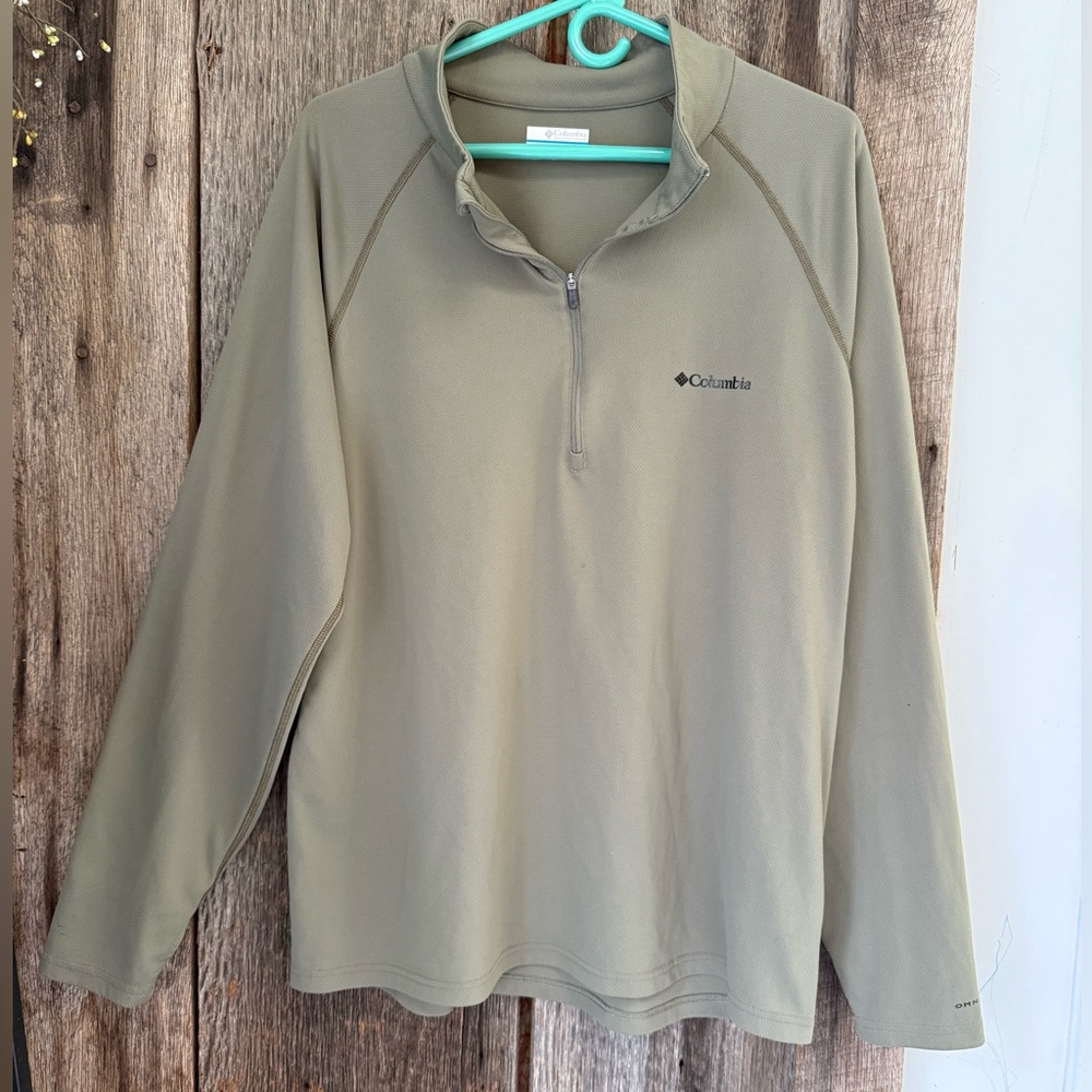 Columbia Olive Green Half-Zip Pullover